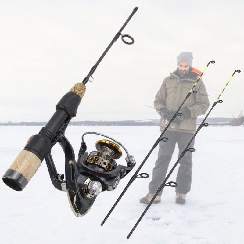 Fishing Rod Ice - 60 cm 2 İpuçları Çubuk Makarası