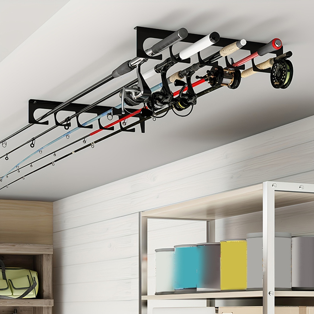 Fishing Rod Rack - B48B-Duvar/Tavan Montajlı Olta Metal Tutucu- 2