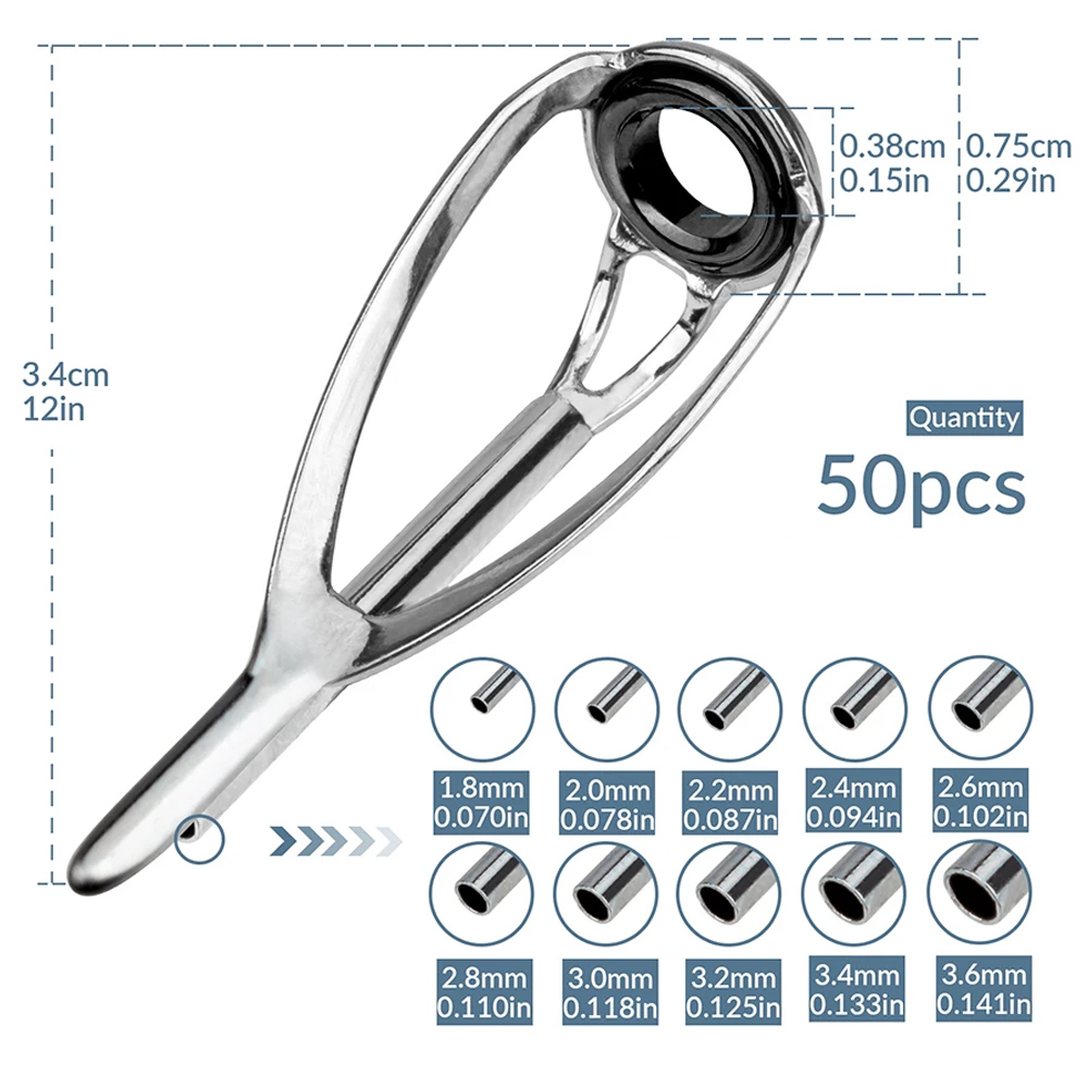 Fishing Rod Tip Replacement - THKFISH 50 adet Olta Kılavuzları İpuçları