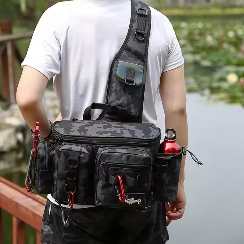 Fishing Rod Fly - Balıkçılık Bel Çantası Askılı Çanta Yemler