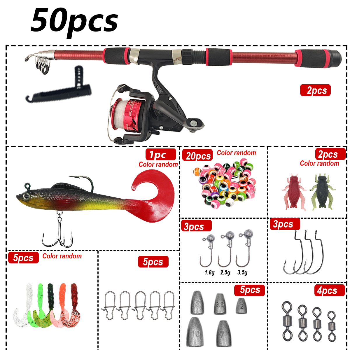 Taşınabilir Teleskopik Olta ve - Fishing Rod Combo incelemesi ve fiyatı